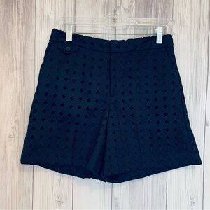 Banana Republic Navy Blue Textured Dressy Shorts High Rise Size 0